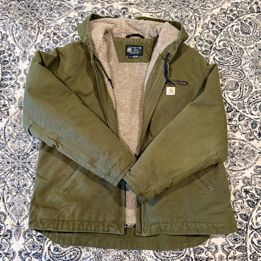 Carhartt Sherpa Lined Washed Duck Jacket